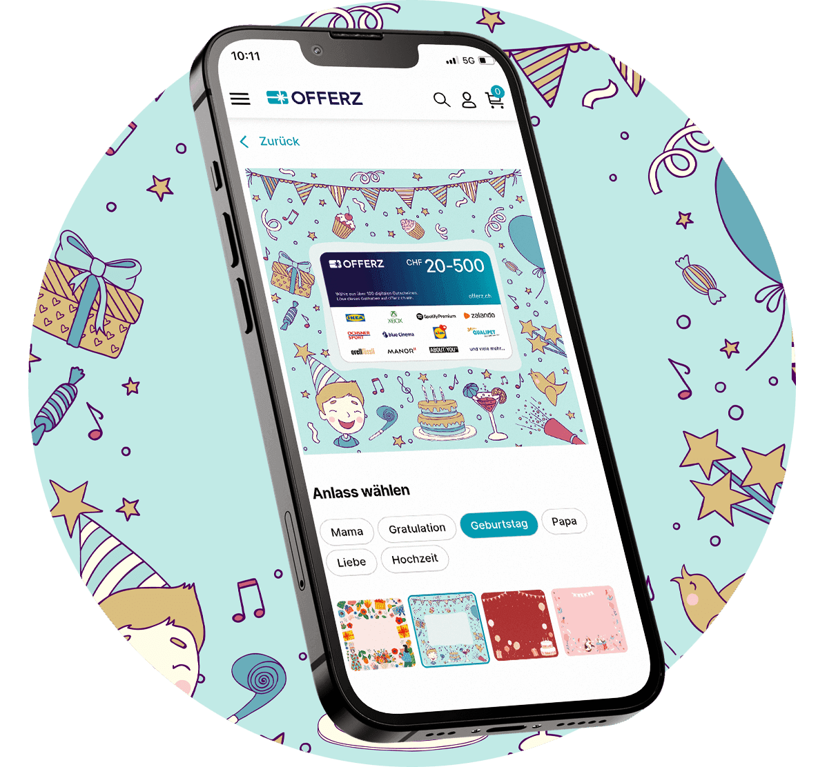 Design and give away vouchers yourself