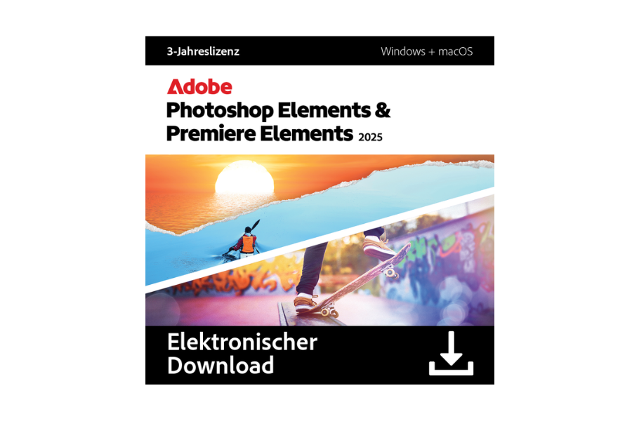 Adobe Photoshop & Premiere Elements 2025 (3 Jahre)