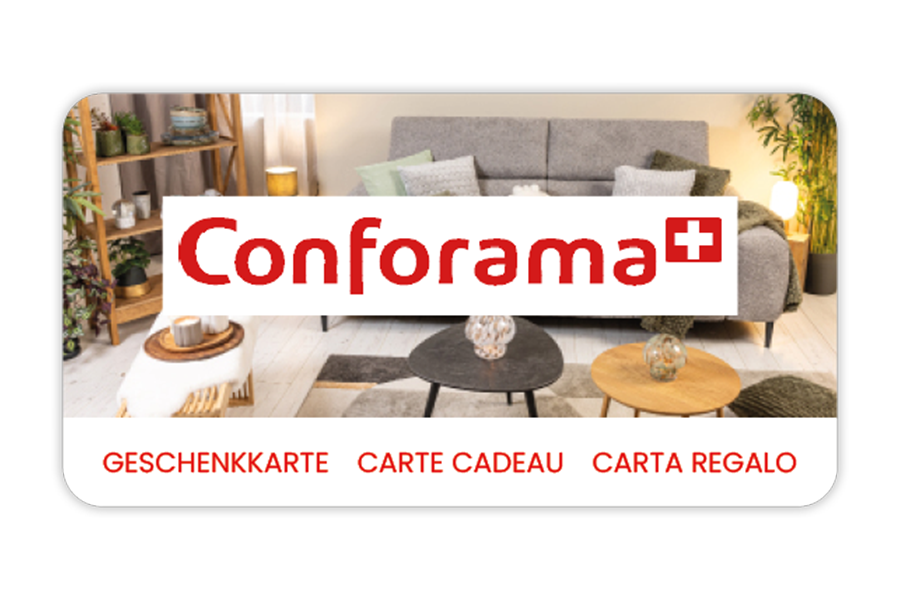 Conforama Geschenkkarte CHF 10 - 500