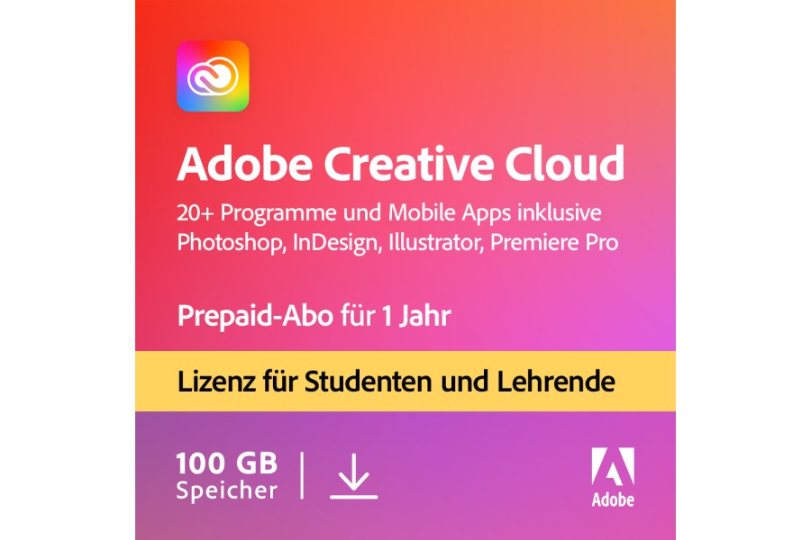 Adobe Creative Cloud Individual Student 1 year