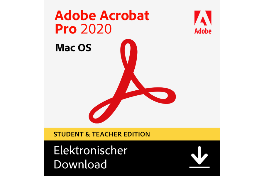 Adobe Acrobat Pro 2020 Student perpetual license Mac