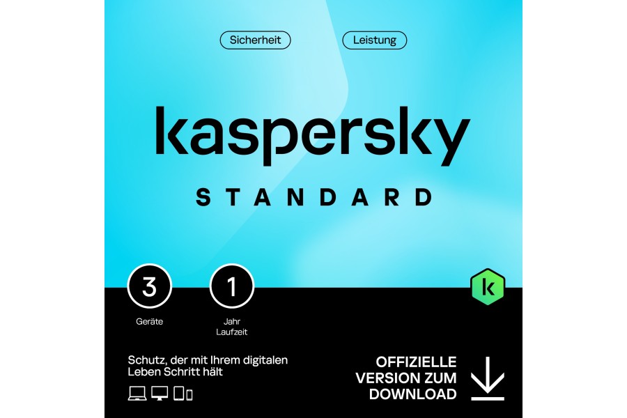 Kaspersky Standard 3 Geräte 1 Jahr Download