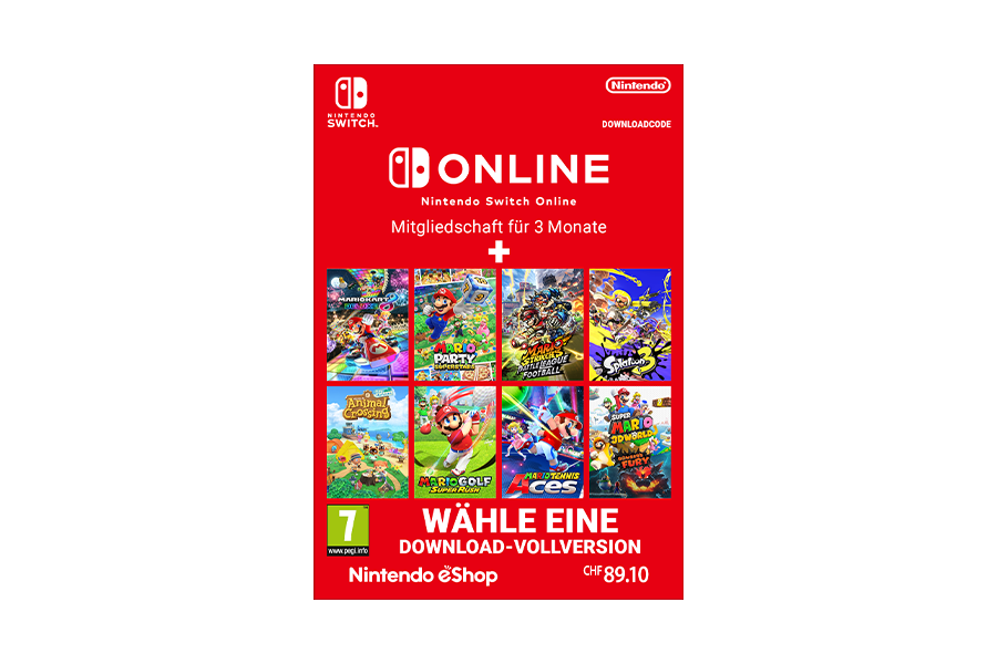 Nintendo Multigame inkl. Switch Online 3 Months