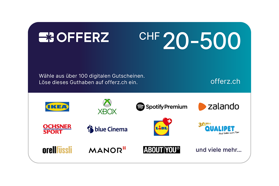 Offerz.ch Voucher CHF 20 - 500
